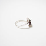 (ガーネット/silver) antique pave triple ring