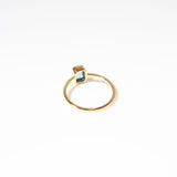 (ロンドンブルートパーズ/gold) rect petit ring