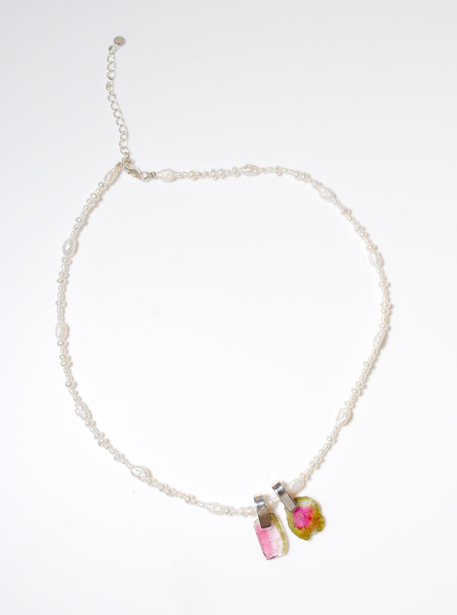 (パール/silver)  baby pearl necklace