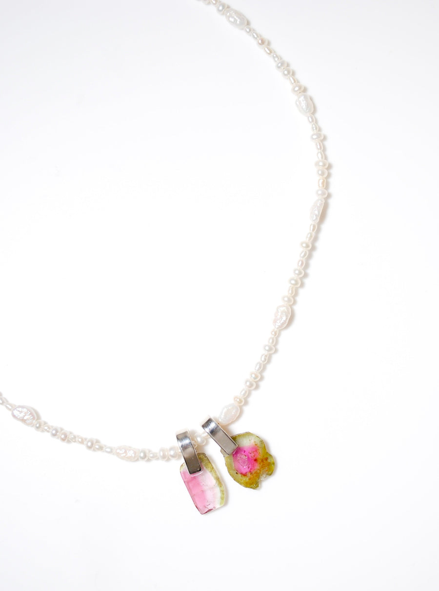 (パール/silver)  baby pearl necklace