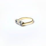 (ダルメシアンジャスパー/gold) rolling ring