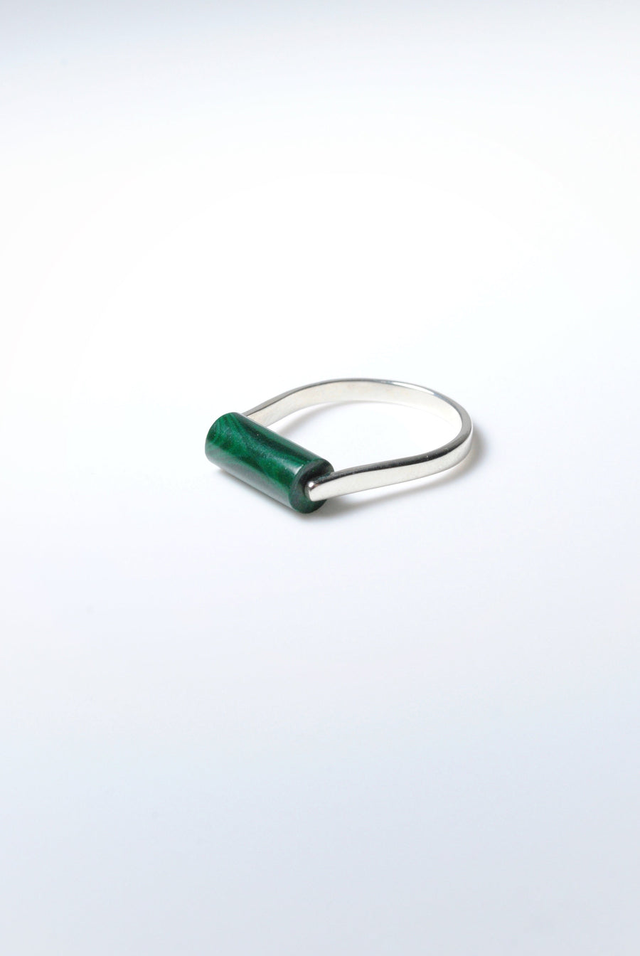 (マラカイト/silver) rolling ring