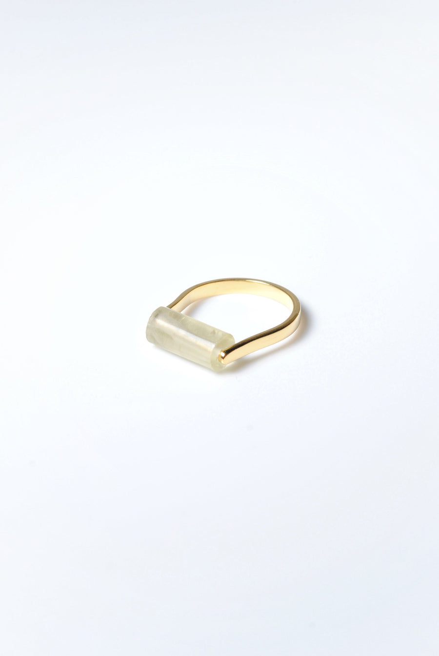 (レモンクオーツ/gold) rolling ring