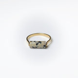 (ダルメシアンジャスパー/gold) rolling ring