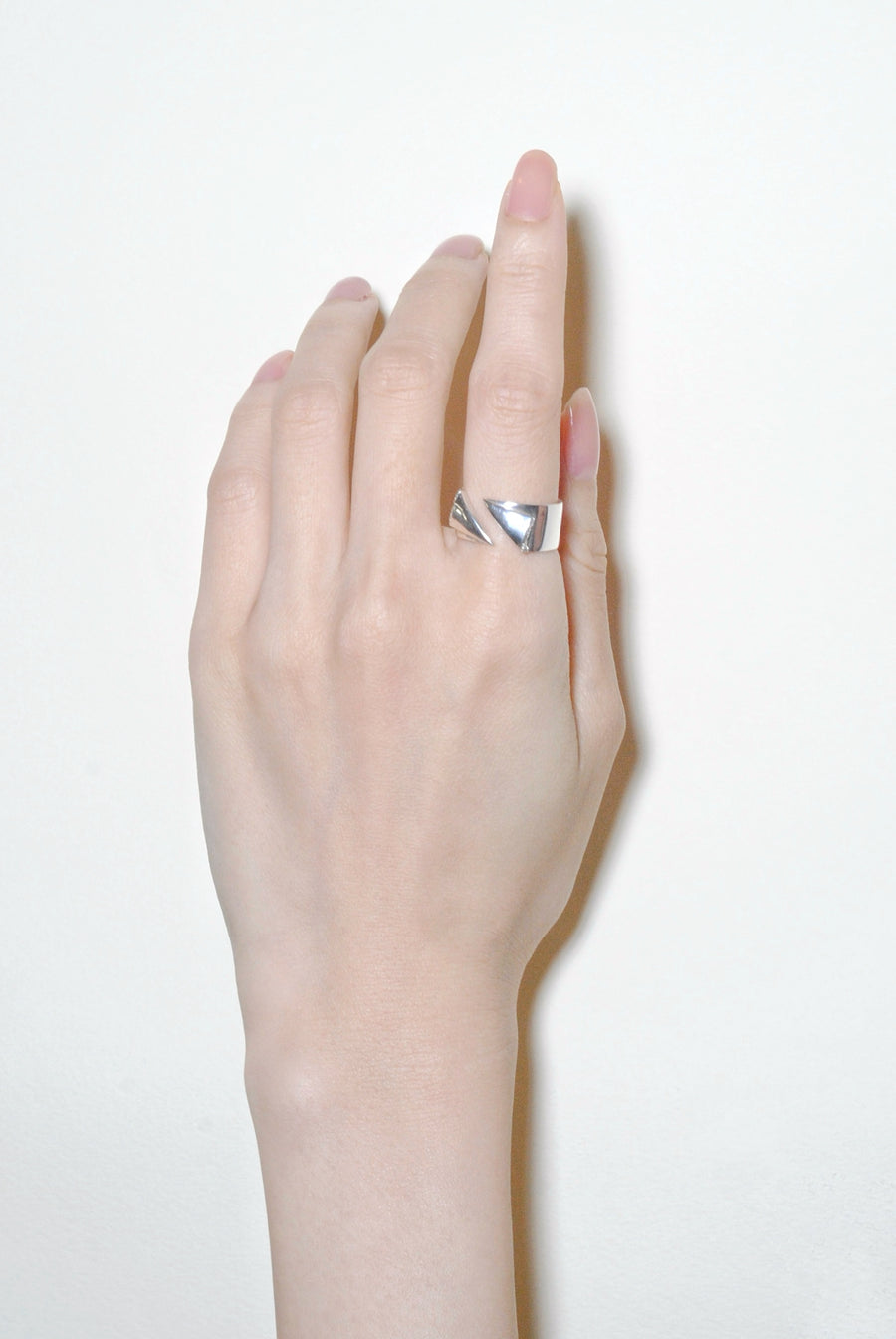 (モアサナイト/silver) origami ring