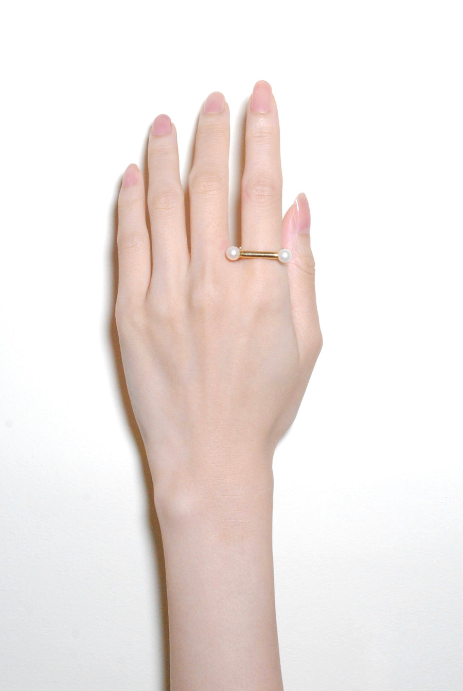 (パール/gold) baton  ring