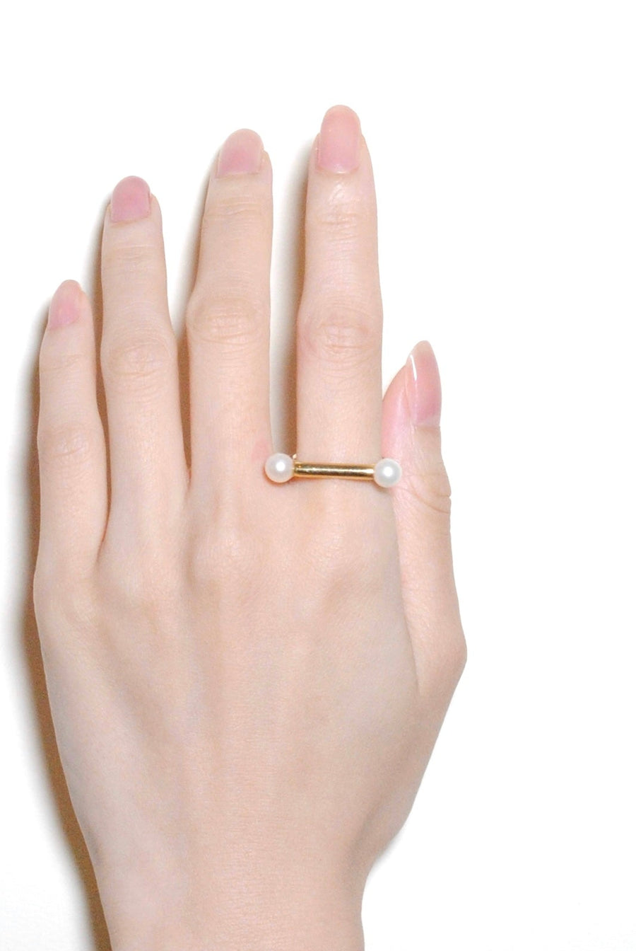 (パール/gold) baton  ring