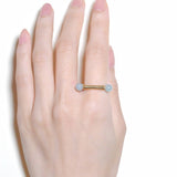 (ミルキーアクアマリン/gold) baton  ring