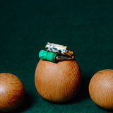 (ダルメシアンジャスパー/gold) rolling ring