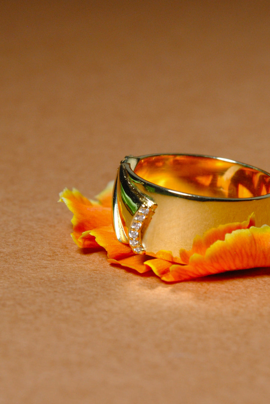 (モアサナイト/gold) origami ring