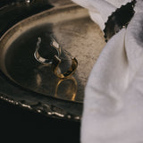 (モアサナイト/gold) curvy form pave ring