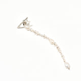 (パール・モアサナイト/silver) 2way baby pearl pierced earring