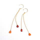 (ガーネット&カーネリアン/gold) fancy swing earring