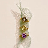 (レモンクオーツ/gold) rosette inside ring