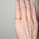 (ブラックスピネル&モアサナイト/gold) skinny 2way eternity ring