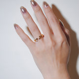 (ペリドット/gold) 2way milano ring