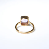 (ピンクアメジスト/gold) concave cushion ring