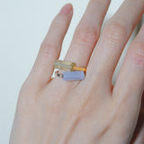 (レモンクオーツ/gold) rolling ring