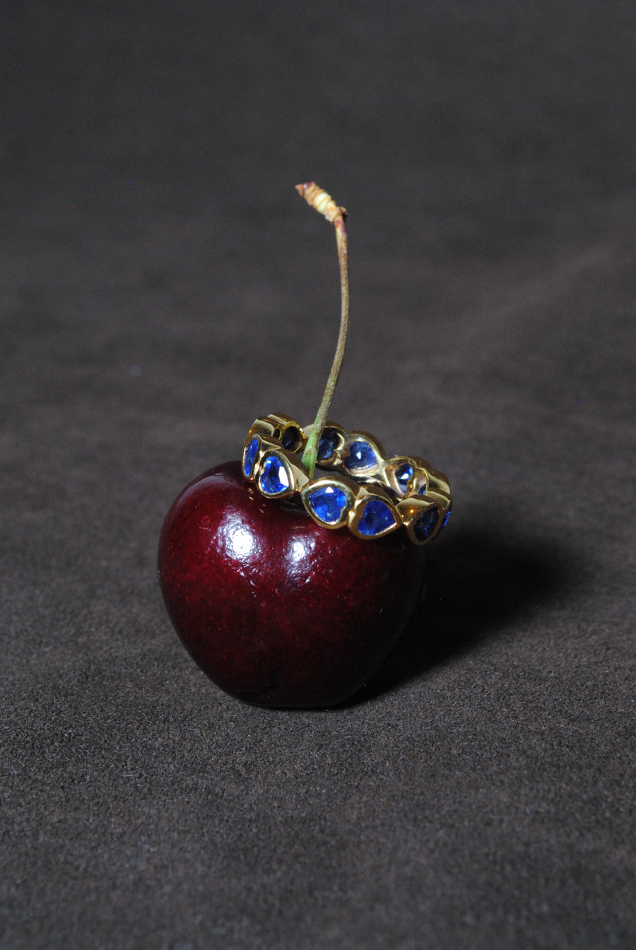 (ブルーサファイア/gold)：All heart full eternity ring