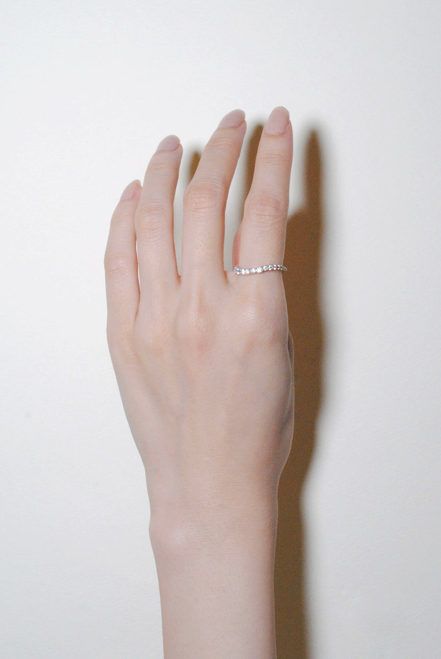 (モアサナイト/silver) grow ring