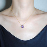 (ピンクアメジスト/gold) star inside necklace