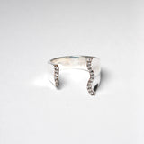 (モアサナイト/silver) curvy form pave ring