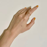 (モアサナイト/silver) starry spiral ring