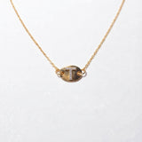 【予約商品】(モアサナイト/gold_silver) ABC plate necklace