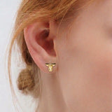 (シトリン&モアサナイト/gold) garden bee earring