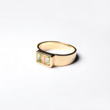 (ペリドット&シトリン/gold) arcade ring