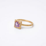 (ラベンダーアメジスト/gold) mini frame pave ring