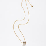 (レインボームーンストーン/gold) rect bandage necklace