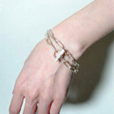 (ハウライト/silver) 4way horn mantel chain  necklace