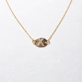 【予約商品】(モアサナイト/gold_silver) ABC plate necklace