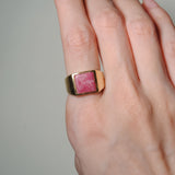(チューライト/gold) unisex block ring