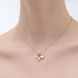 (オパール&レインボームーンストーン&ホワイトトパーズ) posy charm necklace