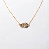 【予約商品】(モアサナイト/gold_silver) ABC plate necklace