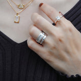 【予約商品】(モアサナイト/gold_silver) ABC plate necklace