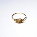 【予約商品】(モアサナイト/gold_silver) ABC plate ring