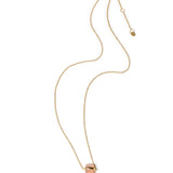 (ピーチムーンストーン/gold) rect bandage necklace