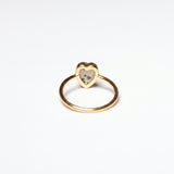 (ダルメシアンジャスパー/gold) mini long heart ring