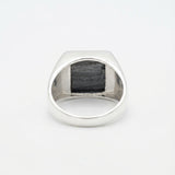 (ラブラドライト/silver) unisex block ring