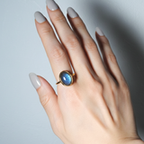 (ラブラドライト/gold) basic oval ring