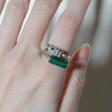 (ダルメシアンジャスパー/gold) rolling ring