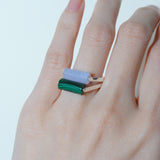 (マラカイト/silver) rolling ring