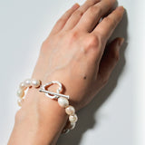 (パール/silver) heart mantel pearl bracelet