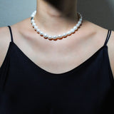 (パール/silver) heart mantel pearl necklace