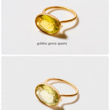 ゴールデングリーン(gold)：oval flower necklace