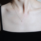 (エチオピアンオパール/gold-silver) birth pinky necklace【10月誕生石】