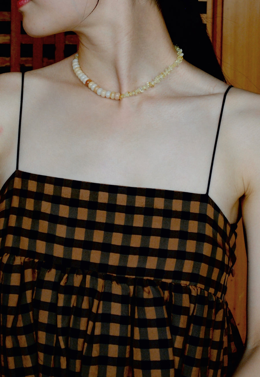 (シトリン_イエローアベンチュリン) 2way playful rosary necklace
